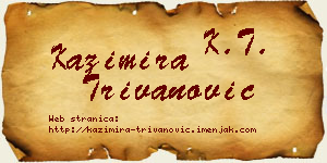 Kazimira Trivanović vizit kartica